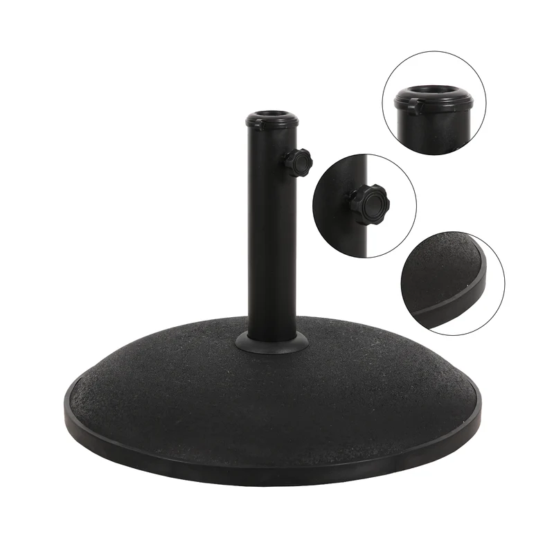 Set Sonnenschirm Bambus + Ständer
