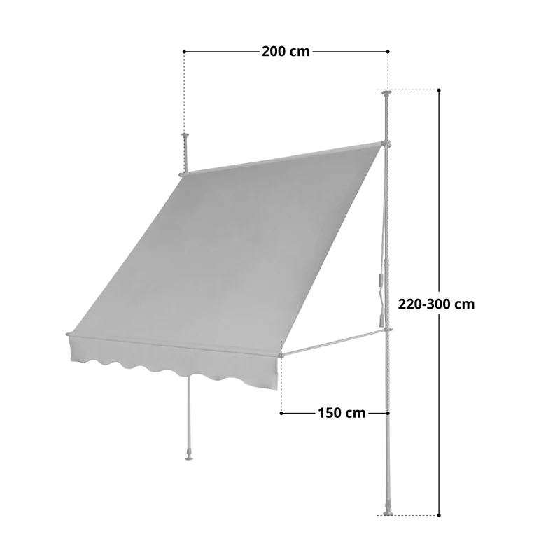 B-Ware Klemmmarkise 150x200 Beige