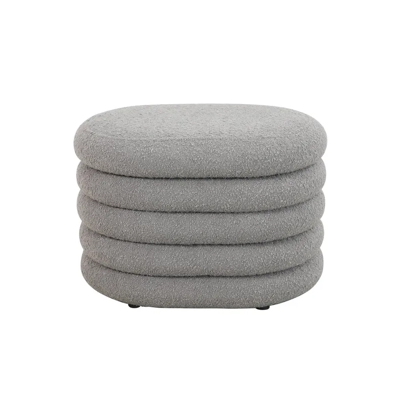 BLOSSOM S Hocker mit Stauraum und Boucle-Bezug
