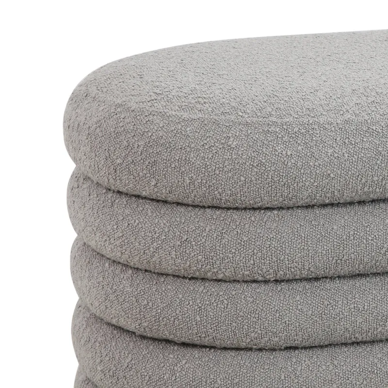 BLOSSOM S Hocker mit Stauraum und Boucle-Bezug