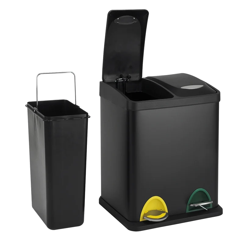 TC2X8 Mülleimer 16 Liter Schwarz (2x8L)