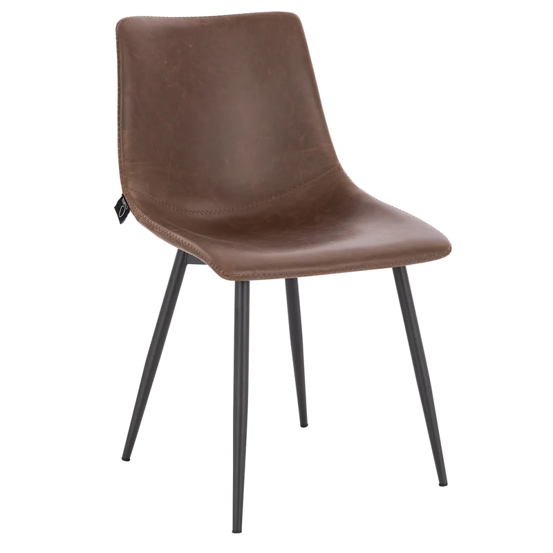 MILES 2er Set Esszimmerstühle aus Kunstleder