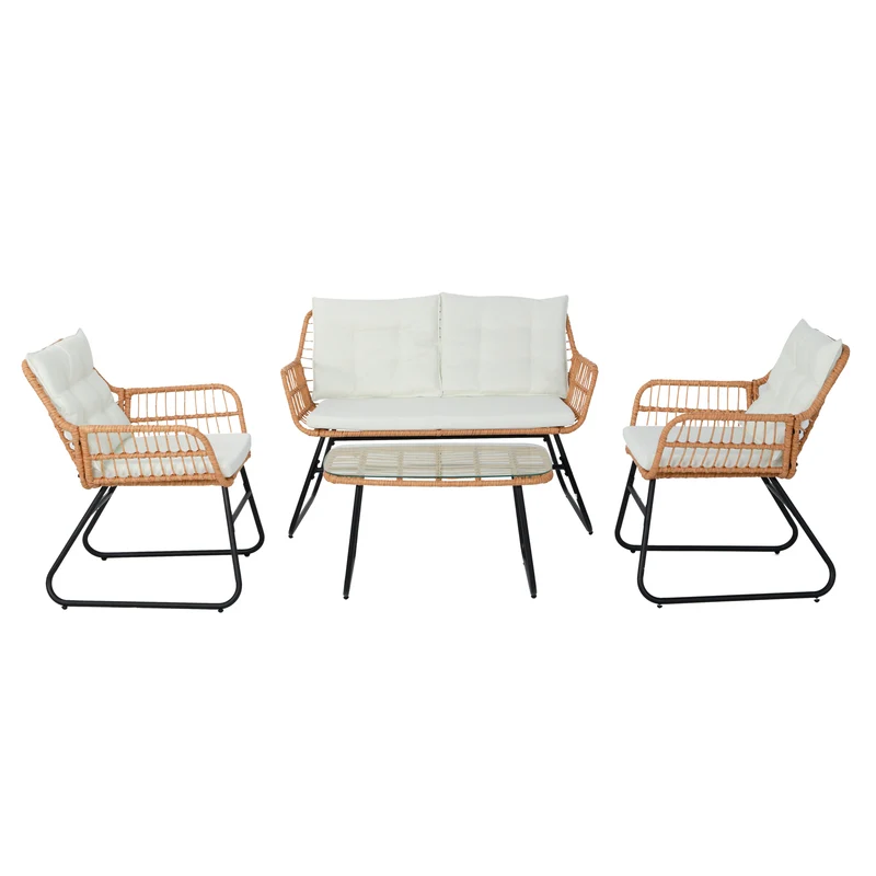 CAPRI Rattanlounge Natur/Creme