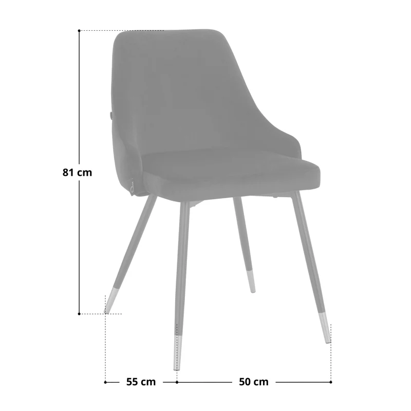 B-Ware ALICE 2er Set Esszimmerstühle Schwarz