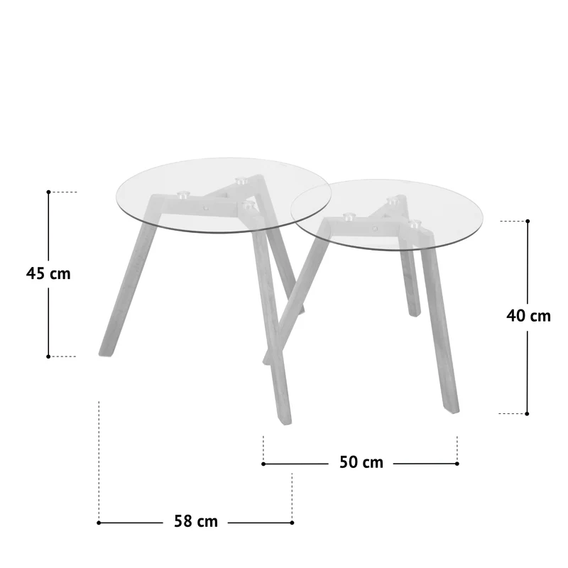 ELARA 2er Set Beistelltische