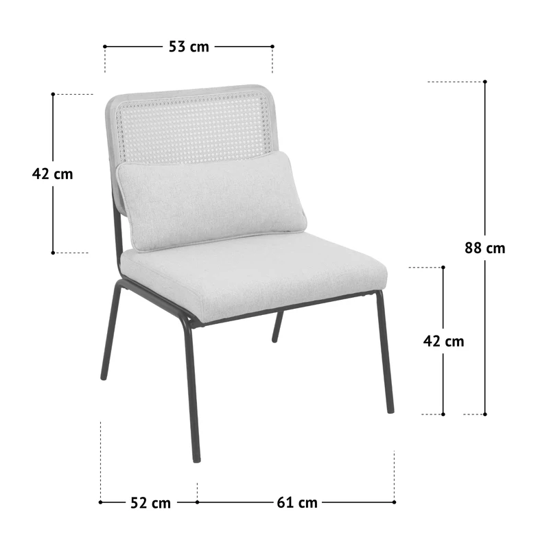 SVEA Loungestuhl Retrosessel Rattansessel
