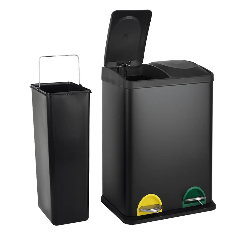 TC2X20 Mülleimer Schwarz 40 Liter (2x20L)