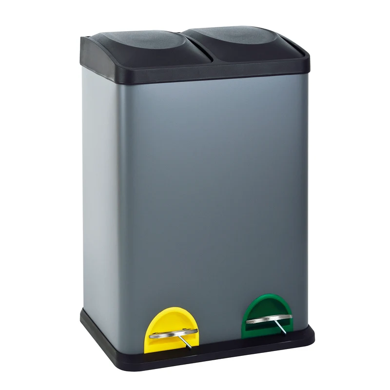 TC2X20 Mülleimer Grau 40 Liter (2x20L)
