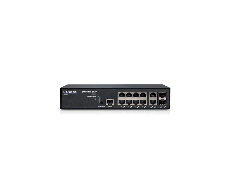 LANCOM GS-2310P+, Managed Layer-2-Switch, 8x GE POE Port nach IEEE 802.3af/at mit 130W, 2x Combo-Por