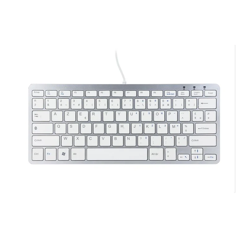 R-Go Kompakte Ergonomische Tastatur - AZERTY (FR) Natürliche Tastatur mit flacher Oberfläche - Verka