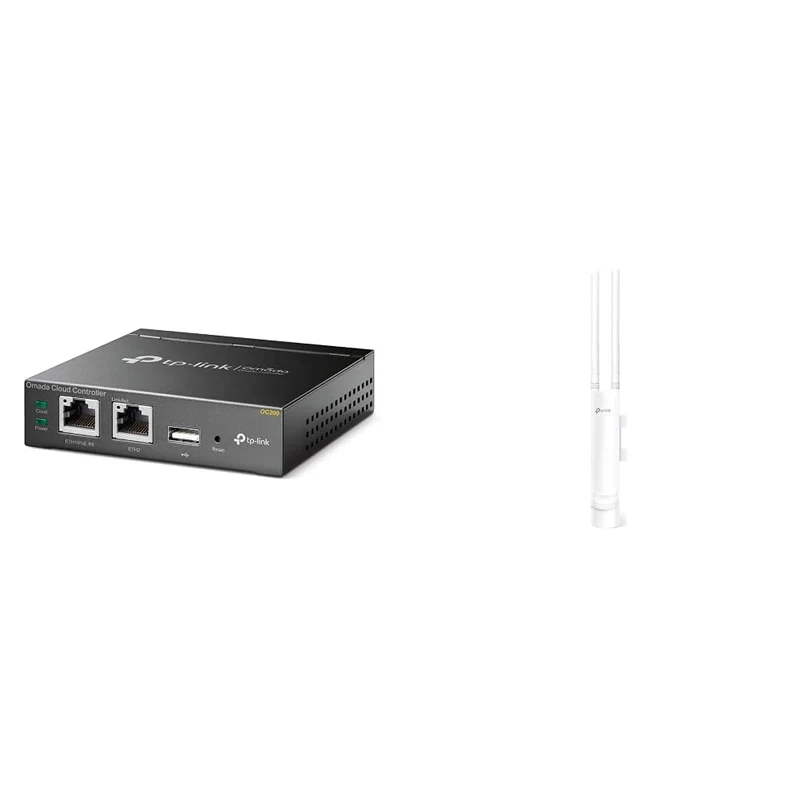 TP-Link EAP225 Outdoor AC1200 Gigabit WLAN Access Point Für Garten, weiss & OC200 Omada Hybrid PoE C