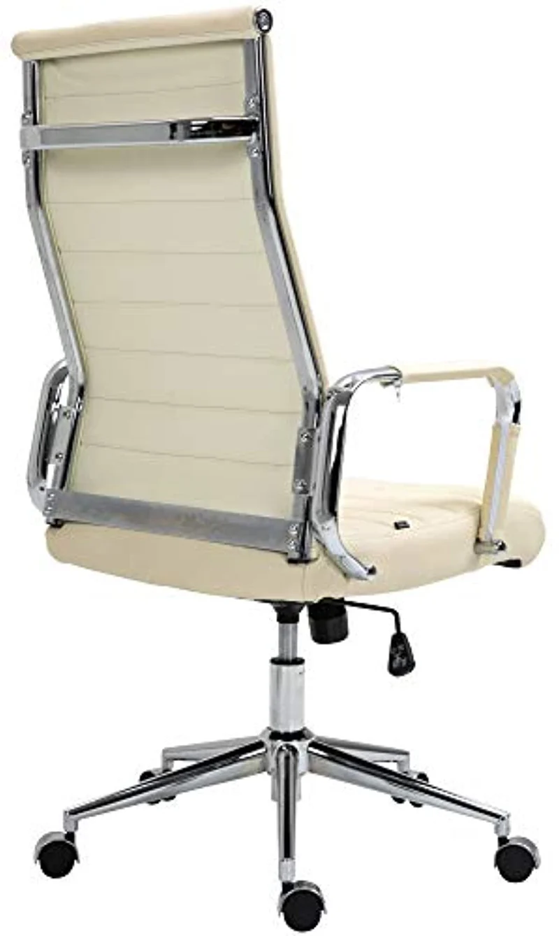 Echtleder (Rindsleder) Luxus-Bürostuhl KOBS. Klassisch mit dickerer Polsterung. Sehr stabil.
