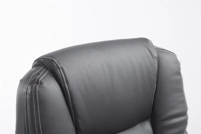 Massagesessel als Leder-Chefsessel PACE mit Liegefunktion.