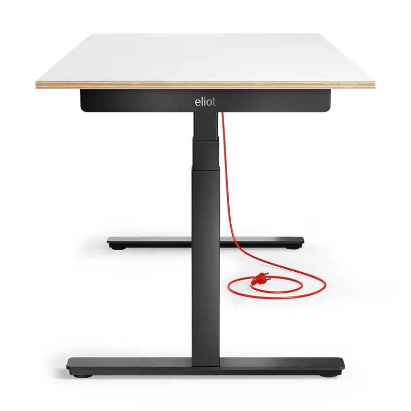 Eliot Pro Black Tischplatte Multiplex Fenix Bianco 180x80cm