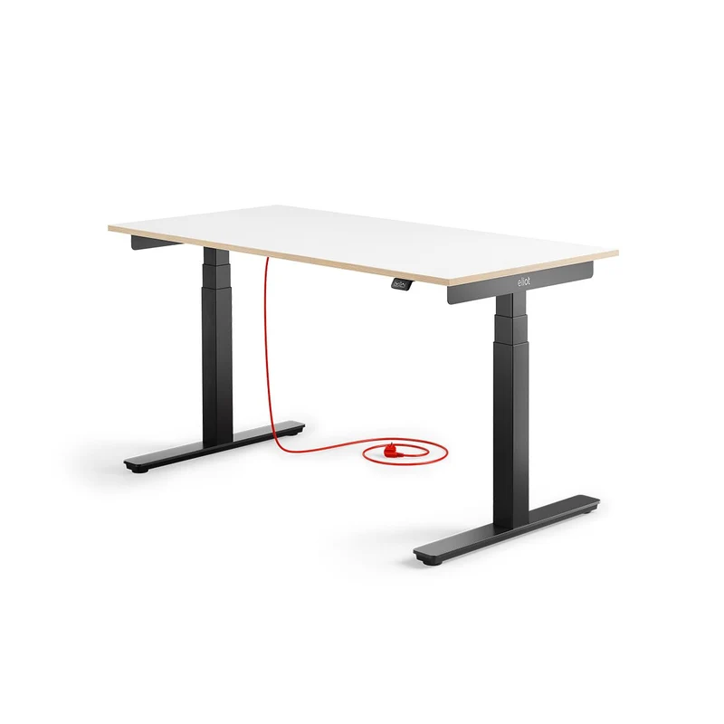 Eliot Pro Black Tischplatte Multiplex Fenix Bianco 140x70cm