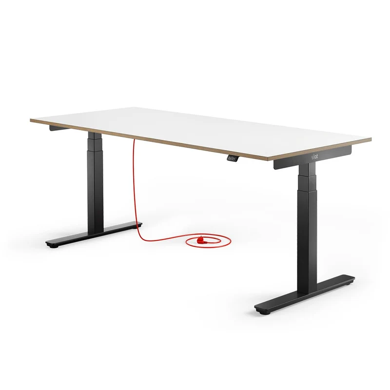 Eliot Pro Black Tischplatte Design White 180x80cm