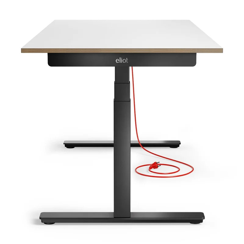 Eliot Pro Black Tischplatte Design White 120x70cm