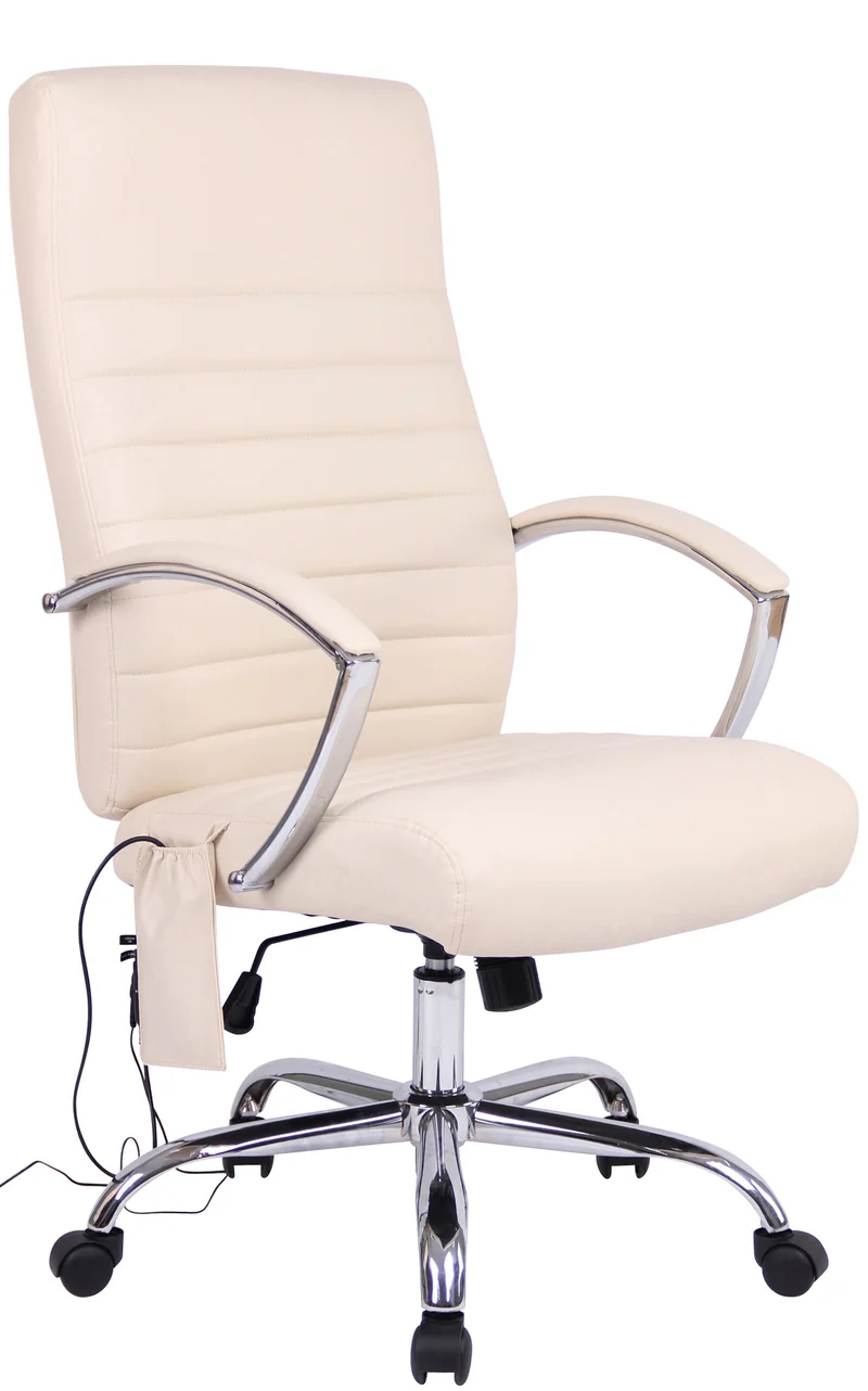 Massagesessel als Leder-Chefsessel VALAS mit 7 Massagepunkten.