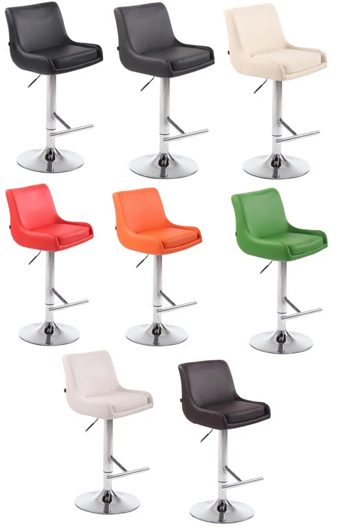 Barhocker mit Leder-Sitz und Lehne CLUBBER