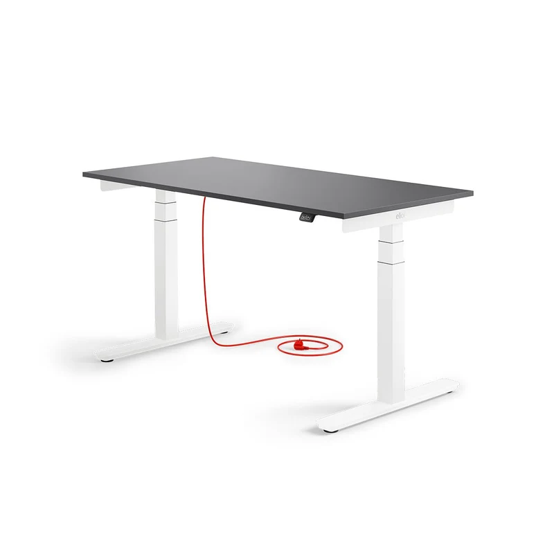 Eliot Pro White Tischplatte Soft Graphite 140x70cm