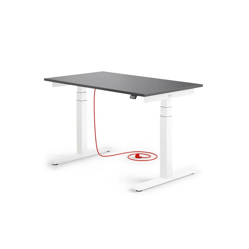 Eliot Pro White Tischplatte Soft Graphite 120x70cm