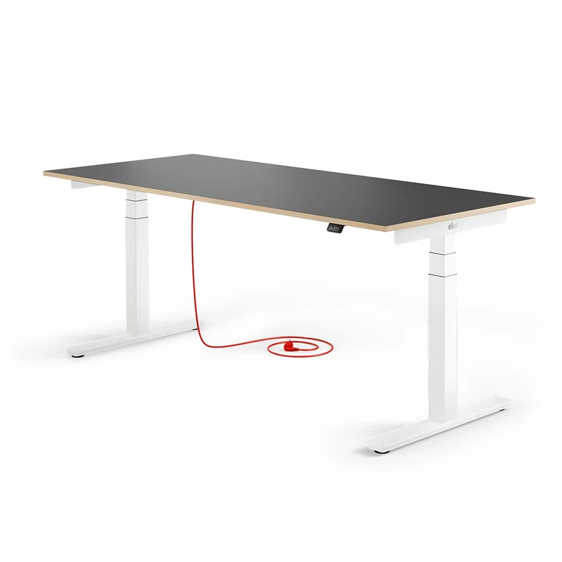 Eliot Pro White Tischplatte Multiplex Fenix Nero 180x80cm