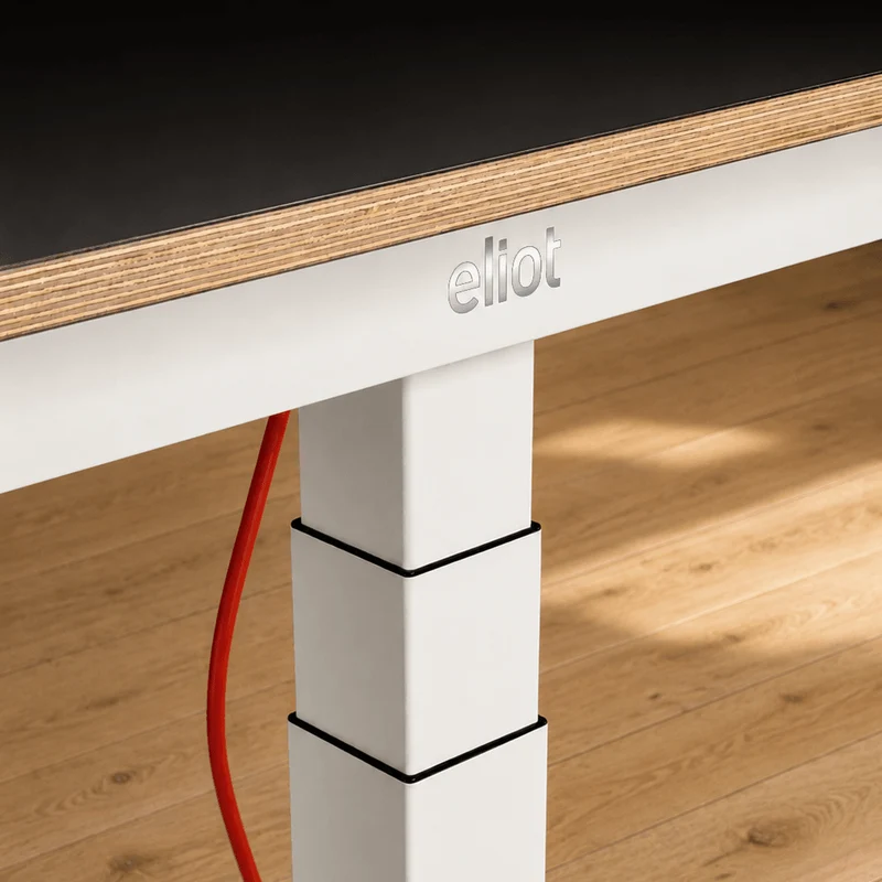 Eliot Pro White Tischplatte Multiplex Fenix Nero 160x80cm