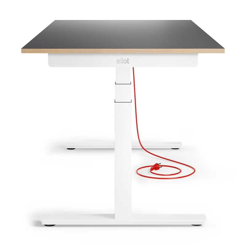 Eliot Pro White Tischplatte Multiplex Fenix Nero 160x80cm