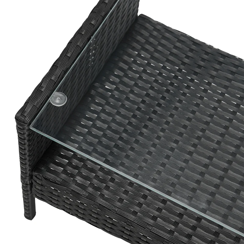 91924 + 91102 Rattan + Haube Brooklyn Set Schwarz (92924)