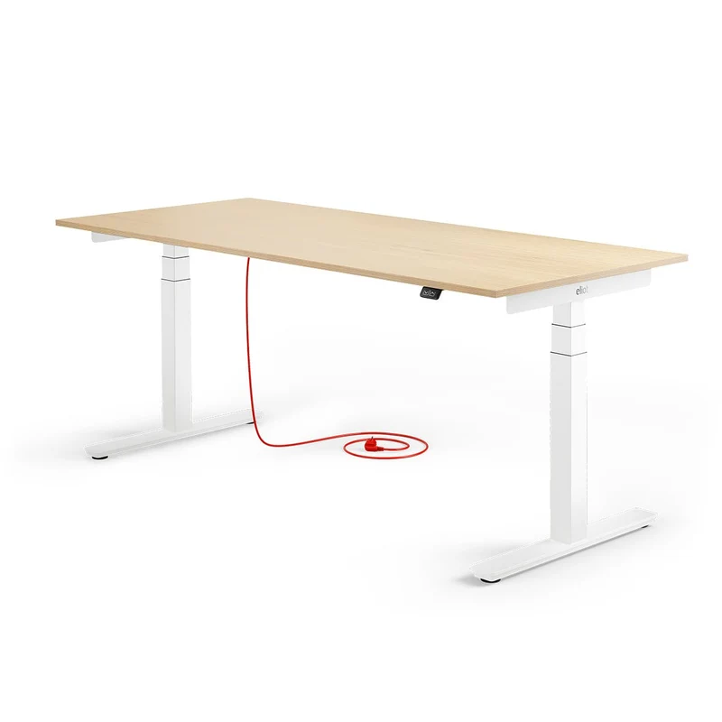 Eliot Pro White Tischplatte Eiche Multiplex 180x80cm