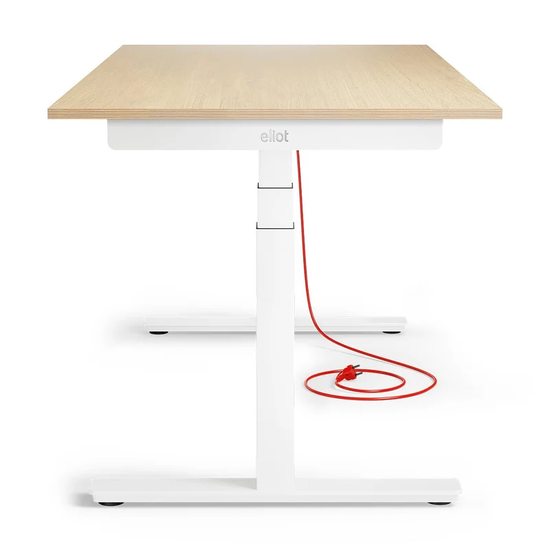 Eliot Pro White Tischplatte Eiche Multiplex 160x80cm