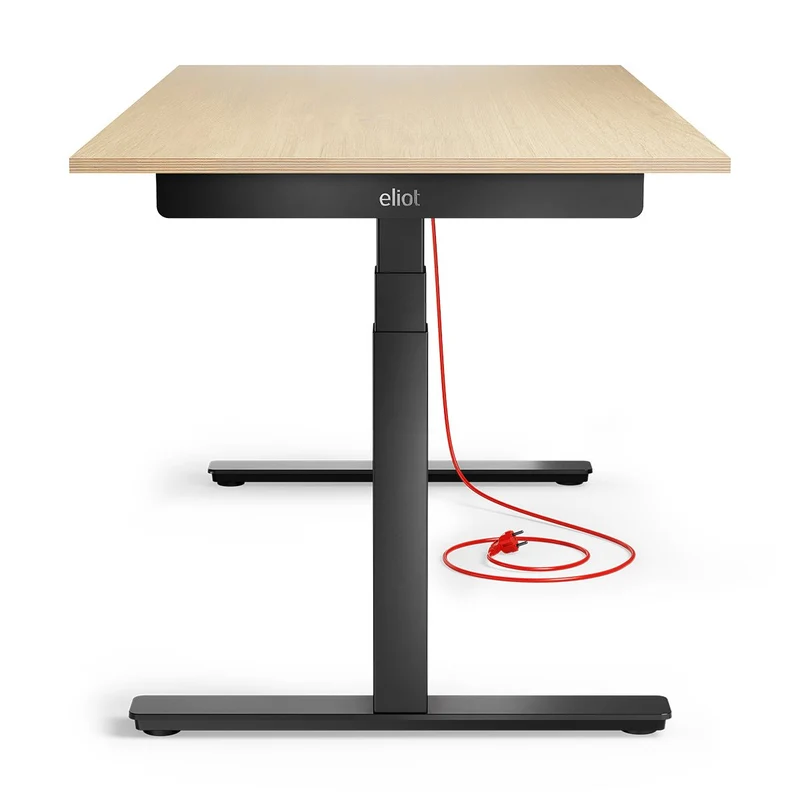 Eliot Pro Black Tischplatte Eiche Multiplex 180x80cm