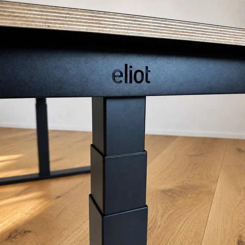 Eliot Pro Black Tischplatte Eiche Multiplex 180x80cm