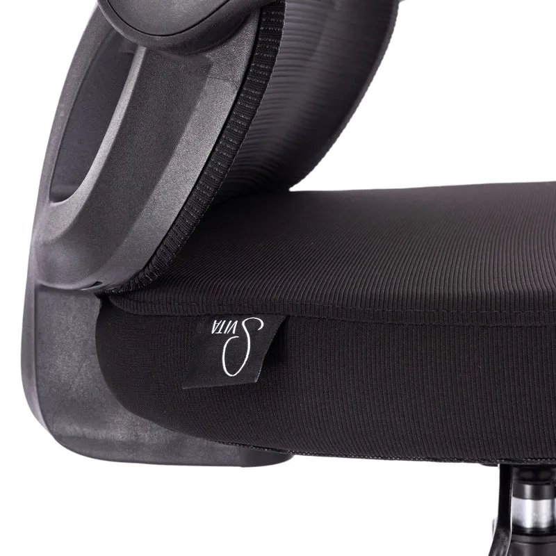TOM Bürostuhl Schreibtischstuhl ergonomisch verstellbar Rollen Schwarz/Grau