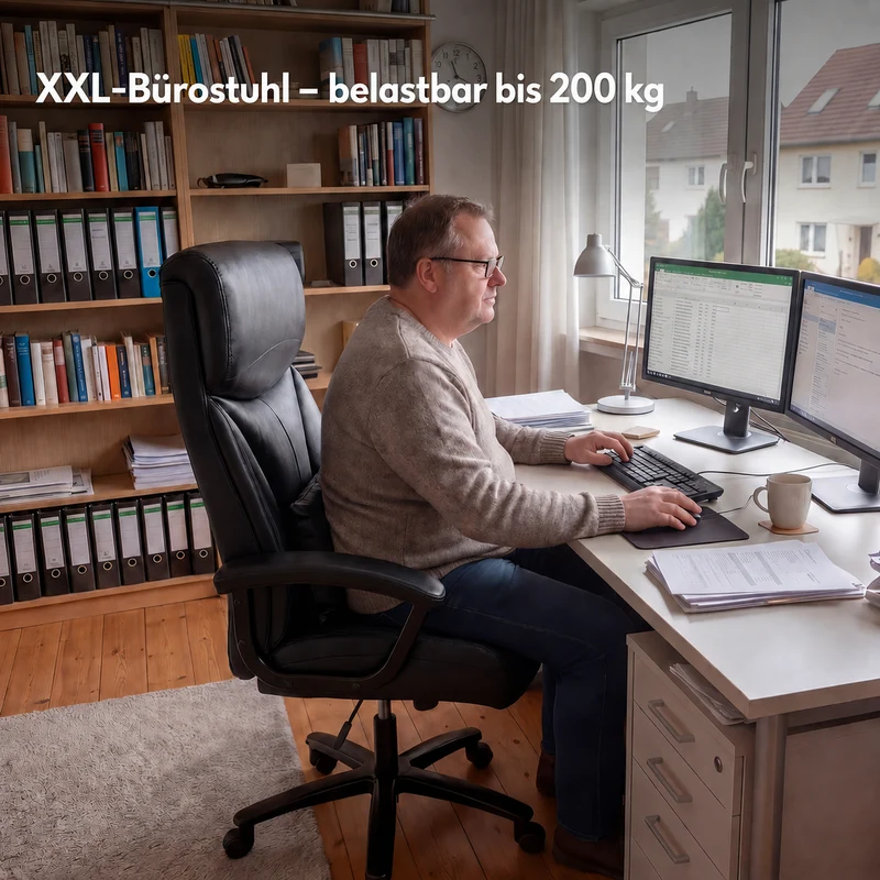XXL-Chefsessel – großzügiger Komfort und zuverlässige Stabilität