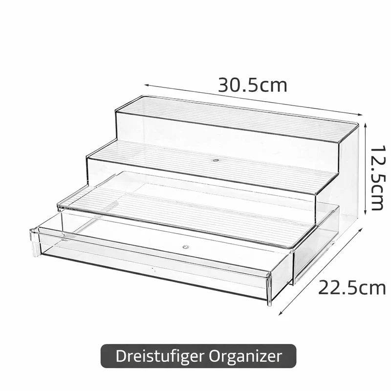 CRELIV Make-Up Organizer mit Schublade – 3-stufiger Kosmetik-Aufsteller