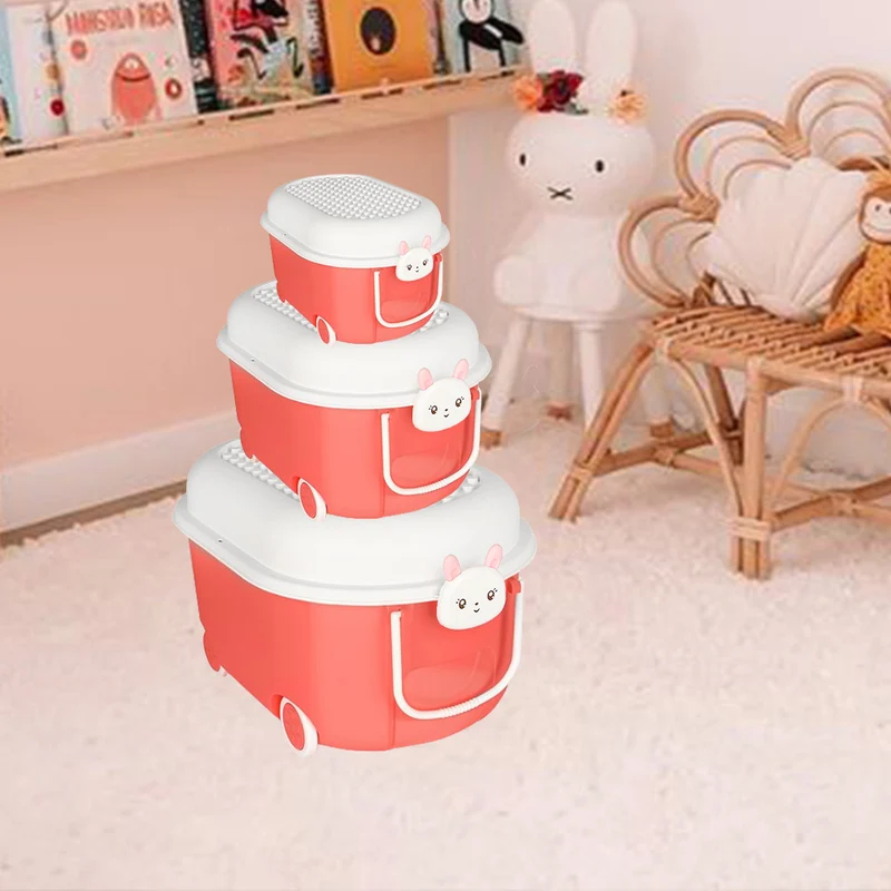 Creliv Spielzeugtruhe Spielzeug Entdecker - Spielzeug Aufbewahrungsboxen Set ( 3 Stk) für Garderobe,Wohnzimmer