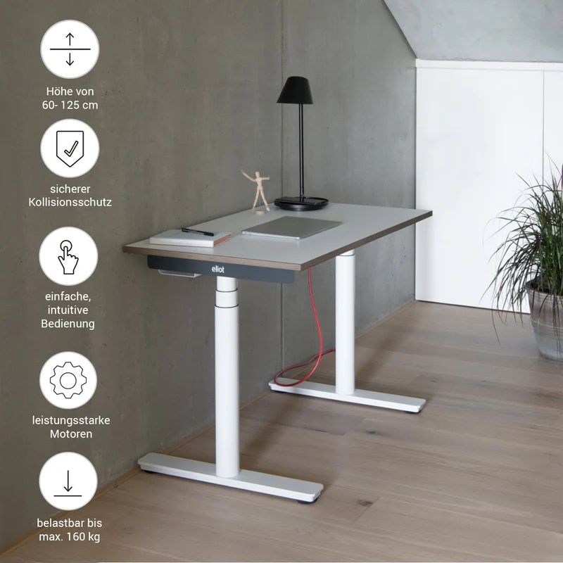 Eliot Tiny White Tischplatte Design White 100x60cm