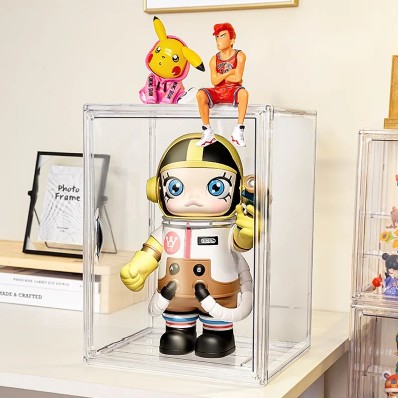 Creliv Vitrine Stapelbar für Garderobe, Transparent Acryl Schaukasten mit Tür (1-St., 36x26,5x22cm) für Figuren, Modelle, Tasche, Schuhe