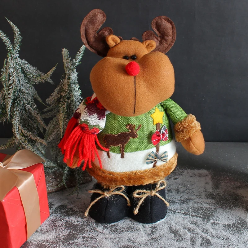 Creliv Weihnachtsmann für Garderobe, 3 Weihnachtspuppe, Schneemann-Figur, Weihnachtsgeschenk, teilweise handgefertigt