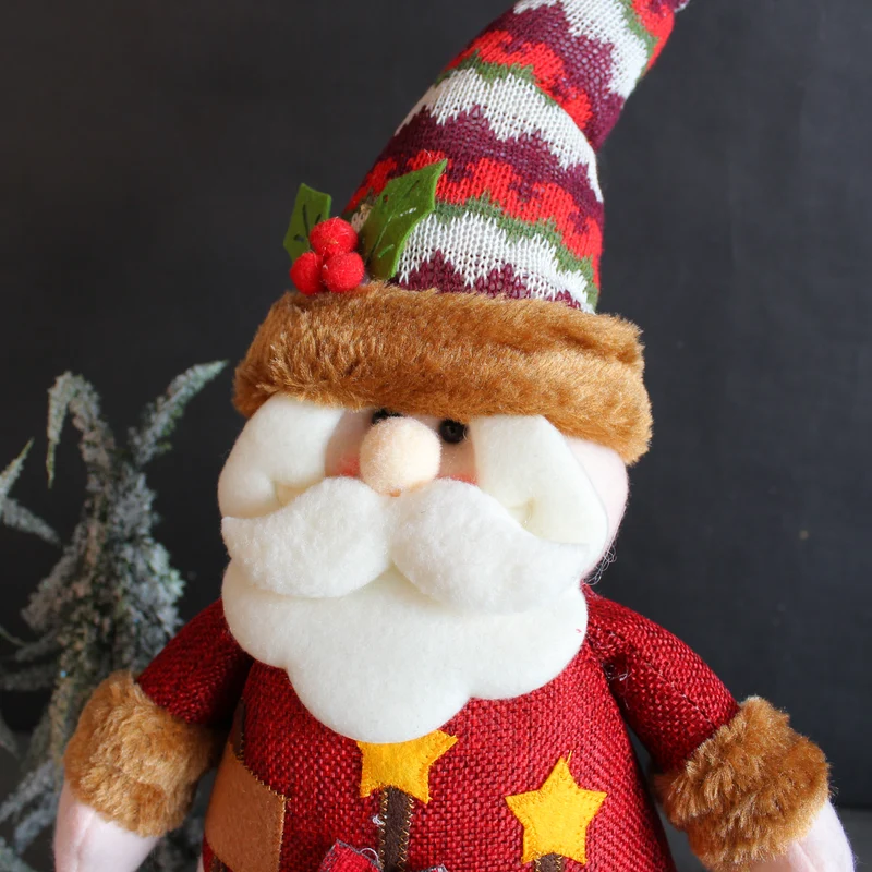 Creliv Weihnachtsmann für Garderobe, 3 Weihnachtspuppe, Schneemann-Figur, Weihnachtsgeschenk, teilweise handgefertigt