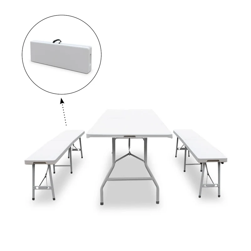 Buffettisch Set mit Bierbänken