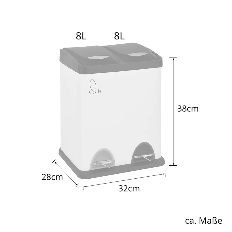 Mülleimer bunte Pedale
