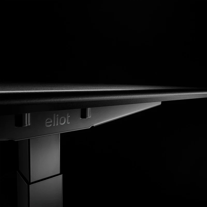 Eliot Lock Black Tischplatte MDF Black mit Fase 160x80cm