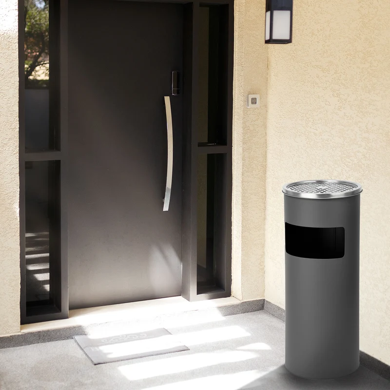 Standaschenbecher 30L Eimer Aschenbecher Müllleimer Ascher 60x25cm Sammler