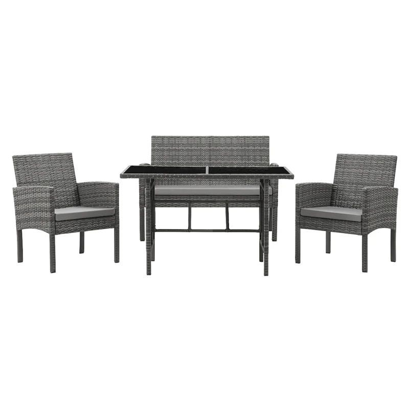 BROOKLYN XL Polyrattan Essgruppe Lounge Garnitur Gartenmöbel Set