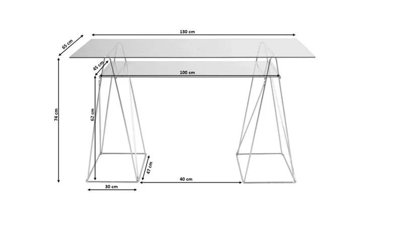 Schreibtisch Polar Chrom