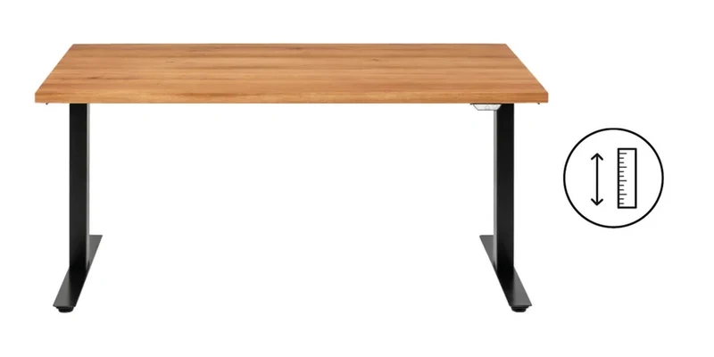 Schreibtisch Office Jackie Eiche Schwarz 160x80