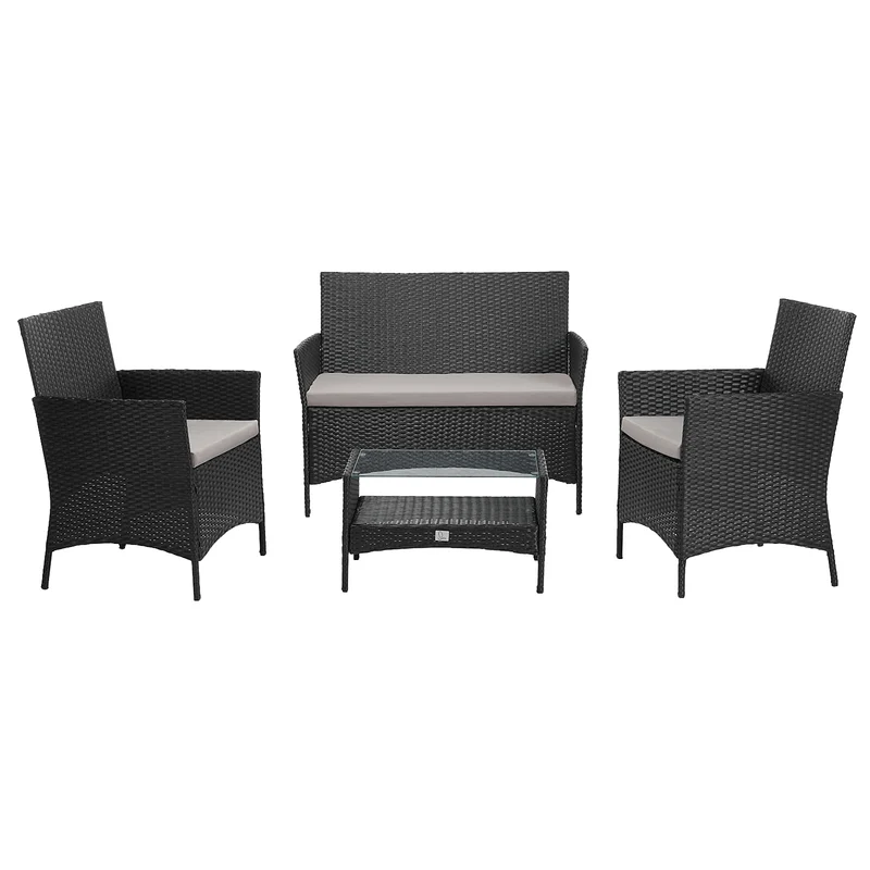 BROOKLYN Polyrattan Sitzgruppe Lounge Gartenmöbel Set
