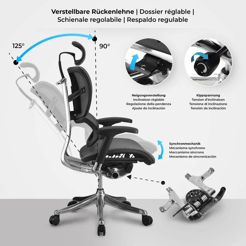 NORK ergonomischer Premium Chefsessel, Bürostuhl der Spitzenklasse.
